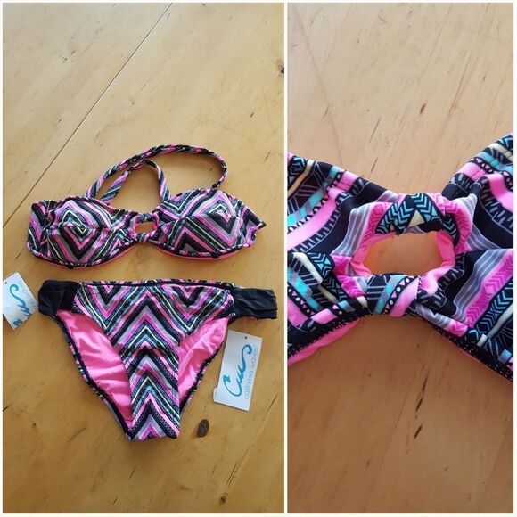 California Waves Strapless Bikini Sz M - Picture 1 of 8